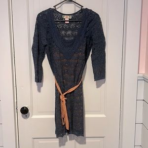Flying tomato Navy lace and tan under slip size medium
